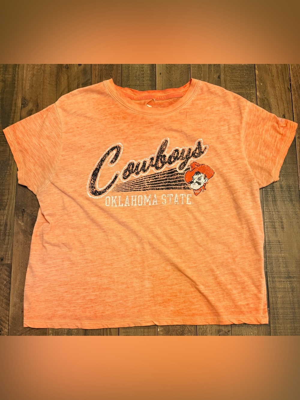 Russell Athletic Oklahoma State Cowboys Women’s Cropped T-Shirt – Size Large